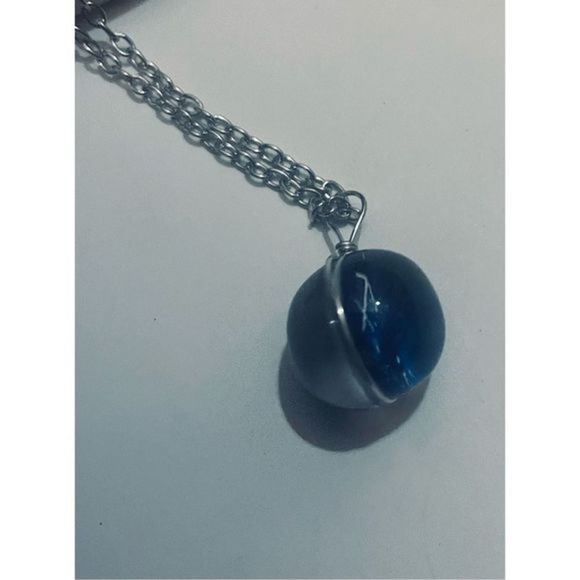 Cancer BLUE GLOBE ZODIAC STAR SIGN HOROSCOPE NECKLACE - Picture 7 of 9